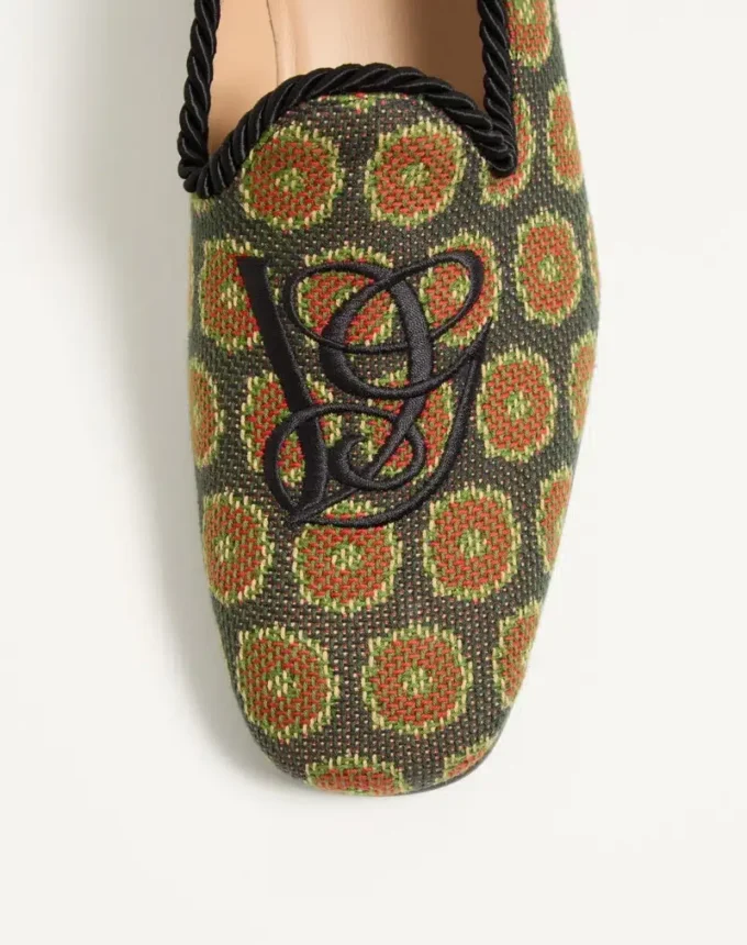 Les Alcôvettes Loafer aus Jacquard-Stoff
