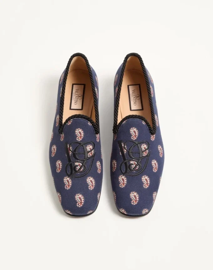 Les Alcôvettes Loafer aus Voyage Imaginaire Canvas-Stoff