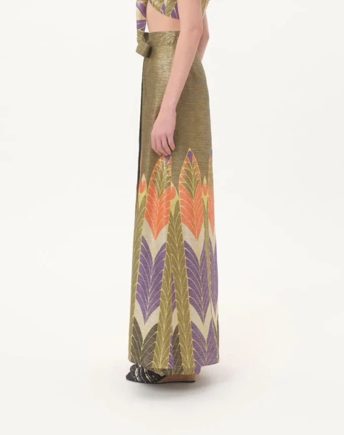 Lurex-Hose mit Voyage Imaginaire-Print Lurex-Hose mit Voyage Imaginaire-Print