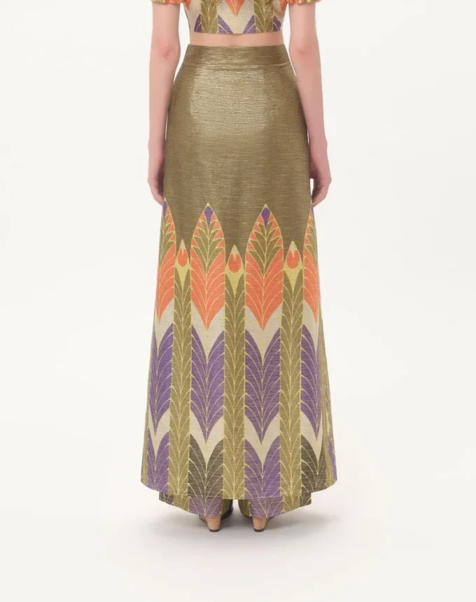 Lurex-Hose mit Voyage Imaginaire-Print Lurex-Hose mit Voyage Imaginaire-Print
