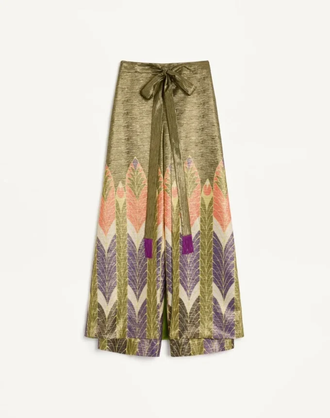 Lurex-Hose mit Voyage Imaginaire-Print Lurex-Hose mit Voyage Imaginaire-Print