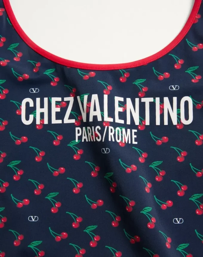 Lycra-Badeanzug mit Cherryfic-Print Lycra-Badeanzug mit Cherryfic-Print