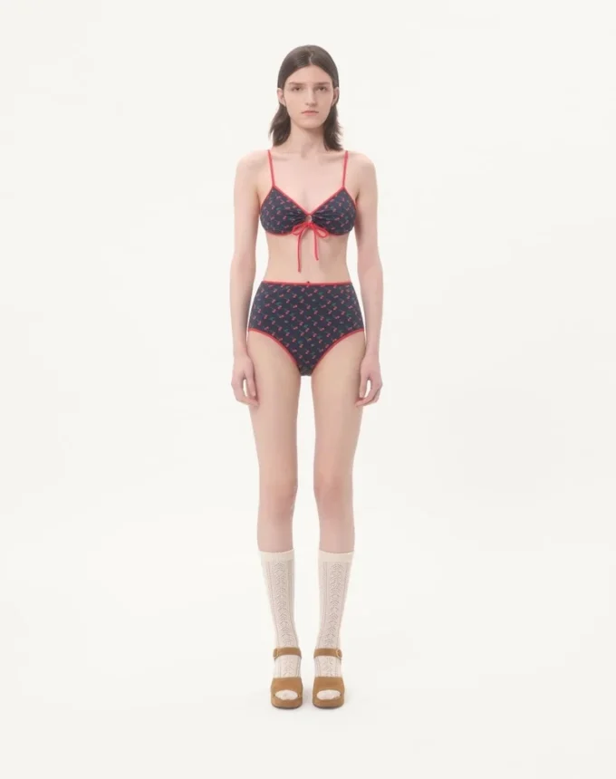 Lycra-Bikini mit Cherryfic-Print