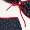 Lycra-Bikini mit Cherryfic-Print