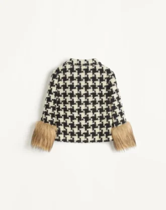 Makro-Hahnentritt-Tweedjacke Makro-Hahnentritt-Tweedjacke