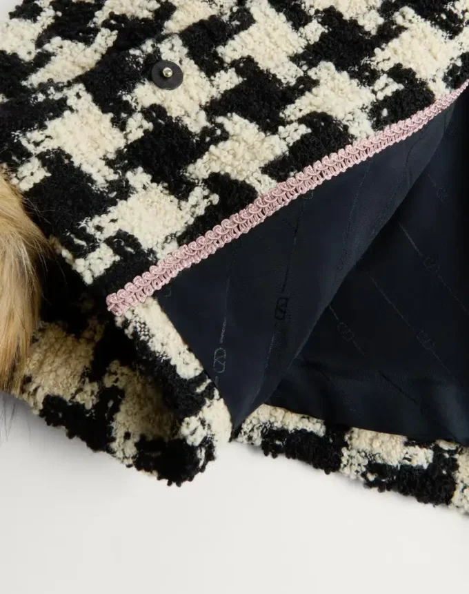 Makro-Hahnentritt-Tweedjacke Makro-Hahnentritt-Tweedjacke