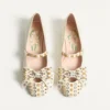 Mary-Jane Bowow Ballerina aus Zickleinleder mit Nieten Mary-Jane Bowow Ballerina aus Zickleinleder mit Nieten
