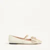 Mary-Jane Bowow Ballerina aus Zickleinleder mit Nieten Mary-Jane Bowow Ballerina aus Zickleinleder mit Nieten
