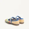 Mary-Jane Endouce Ballerina aus Raffia mit Blumenstickerei Mary-Jane Endouce Ballerina aus Raffia mit Blumenstickerei