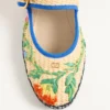 Mary-Jane Endouce Ballerina aus Raffia mit Blumenstickerei Mary-Jane Endouce Ballerina aus Raffia mit Blumenstickerei
