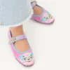 Mary-Jane Endouce Samt-Ballerinas mit Le Chat De La Maison-Stickerei Mary-Jane Endouce Samt-Ballerinas mit Le Chat De La Maison-Stickerei