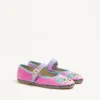 Mary-Jane Endouce Samt-Ballerinas mit Le Chat De La Maison-Stickerei Mary-Jane Endouce Samt-Ballerinas mit Le Chat De La Maison-Stickerei