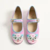 Mary-Jane Endouce Samt-Ballerinas mit Le Chat De La Maison-Stickerei Mary-Jane Endouce Samt-Ballerinas mit Le Chat De La Maison-Stickerei