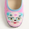 Mary-Jane Endouce Samt-Ballerinas mit Le Chat De La Maison-Stickerei Mary-Jane Endouce Samt-Ballerinas mit Le Chat De La Maison-Stickerei