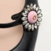 Mary-Jane Preshoes Ballerina aus Zickleinleder mit Schmuckknopf 20 mm Mary-Jane Preshoes Ballerina aus Zickleinleder mit Schmuckknopf 20 mm