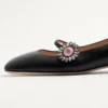 Mary-Jane Preshoes Ballerina aus Zickleinleder mit Schmuckknopf 20 mm Mary-Jane Preshoes Ballerina aus Zickleinleder mit Schmuckknopf 20 mm