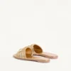Metallic-Leder-Pantolette mit Vlogo-Signatur und Cornely-Stickerei