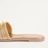 Metallic-Leder-Pantolette mit Vlogo-Signatur und Cornely-Stickerei