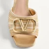 Metallic-Vlogo-Signature-Sandale mit Cornely-Stickerei, 60 mm Metallic-Vlogo-Signature-Sandale mit Cornely-Stickerei, 60 mm