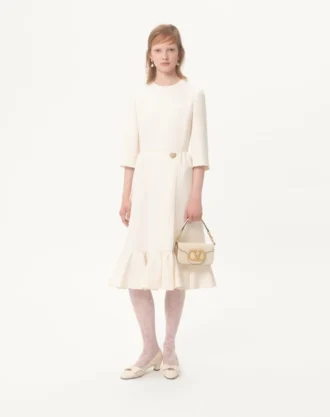 Midi-Kleid aus Crêpe Couture Midi-Kleid aus Crêpe Couture