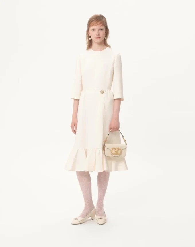 Midi-Kleid aus Crêpe Couture Midi-Kleid aus Crêpe Couture