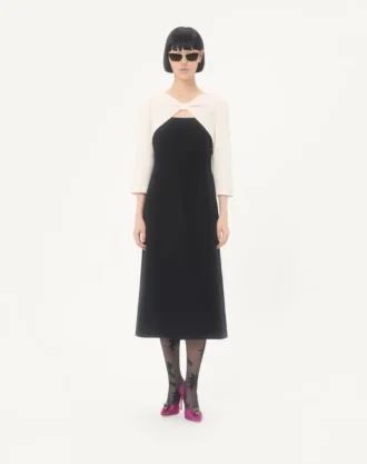 Midi-Kleid aus Crêpe Couture Midi-Kleid aus Crêpe Couture