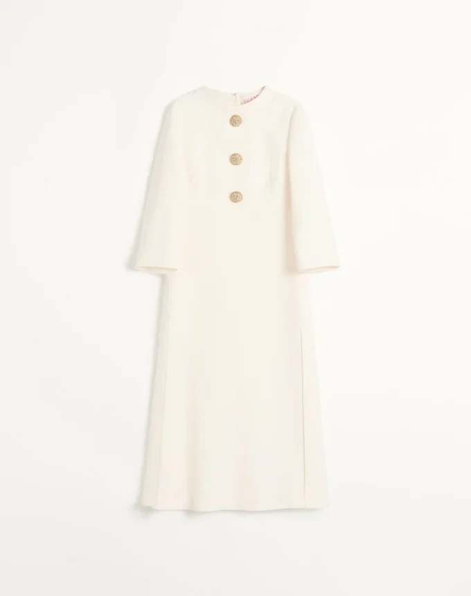 Midi-Kleid aus Crêpe Couture Midi-Kleid aus Crêpe Couture