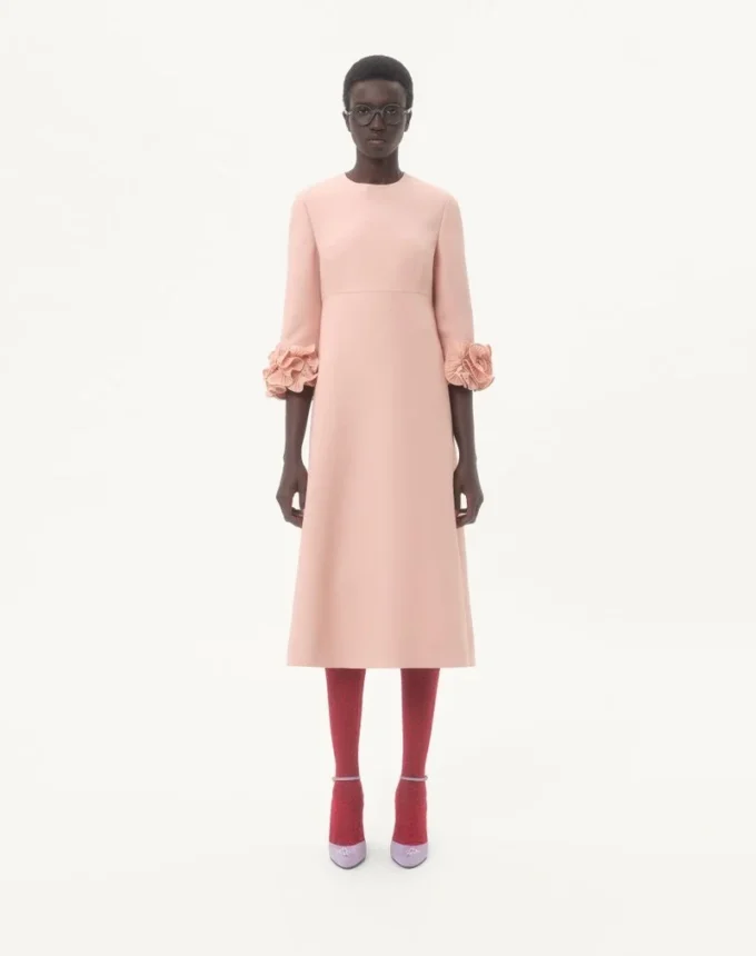 Midi-Kleid aus Crêpe Couture Midi-Kleid aus Crêpe Couture