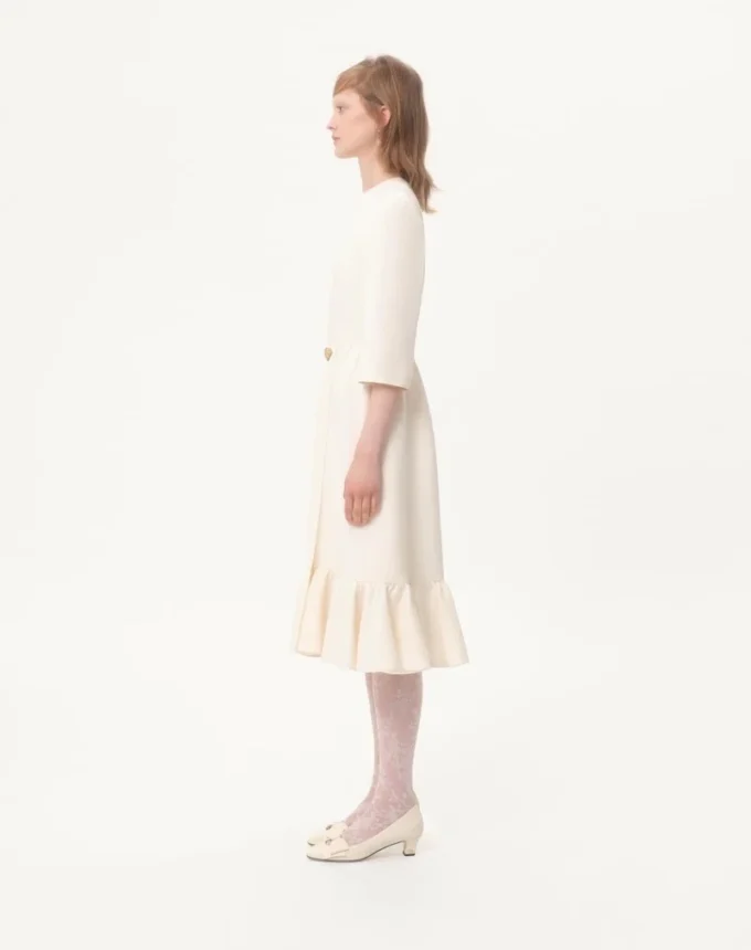 Midi-Kleid aus Crêpe Couture Midi-Kleid aus Crêpe Couture