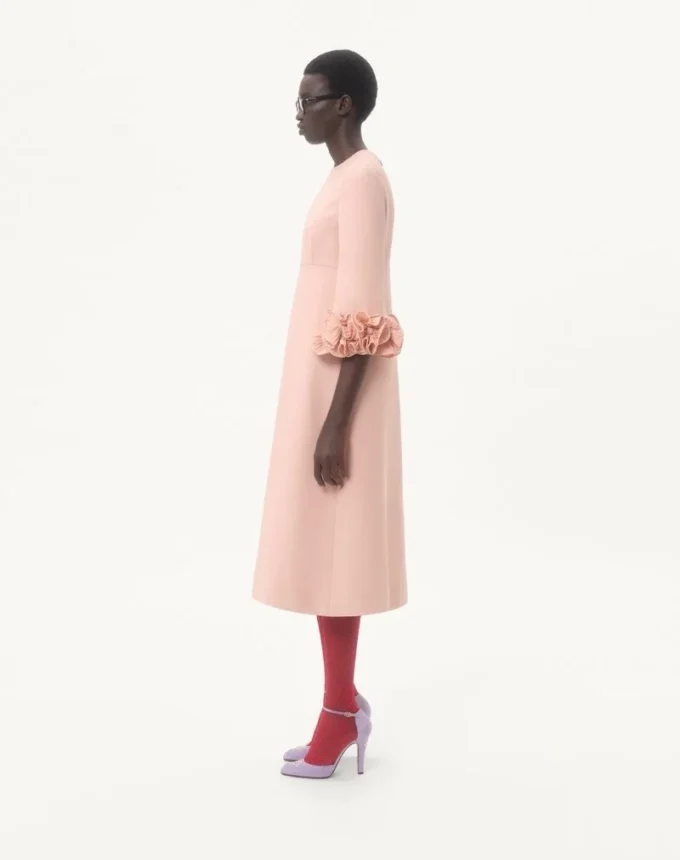 Midi-Kleid aus Crêpe Couture Midi-Kleid aus Crêpe Couture