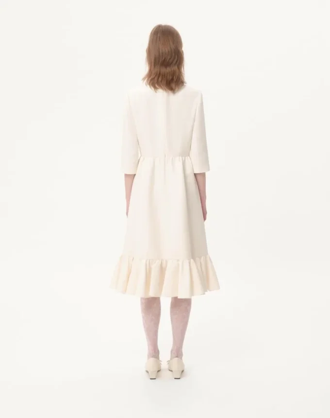 Midi-Kleid aus Crêpe Couture Midi-Kleid aus Crêpe Couture