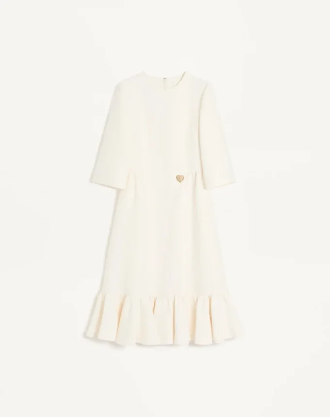 Midi-Kleid aus Crêpe Couture Midi-Kleid aus Crêpe Couture