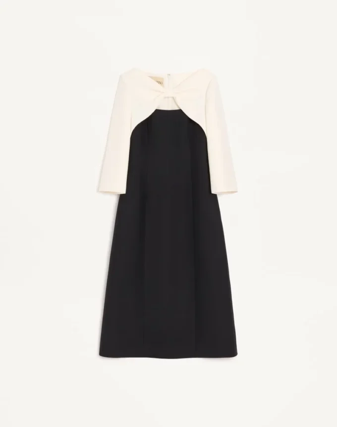 Midi-Kleid aus Crêpe Couture Midi-Kleid aus Crêpe Couture