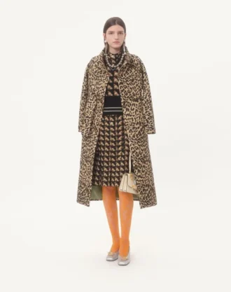 Midi-Kleid aus Crêpe de Chine mit Petit-Charles-Print Midi-Kleid aus Crêpe de Chine mit Petit-Charles-Print