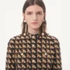 Midi-Kleid aus Crêpe de Chine mit Petit-Charles-Print Midi-Kleid aus Crêpe de Chine mit Petit-Charles-Print