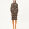 Midi-Kleid aus Crêpe de Chine mit Petit-Charles-Print Midi-Kleid aus Crêpe de Chine mit Petit-Charles-Print