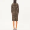 Midi-Kleid aus Crêpe de Chine mit Petit-Charles-Print Midi-Kleid aus Crêpe de Chine mit Petit-Charles-Print