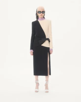 Midi-Kleid aus Wollkrepp
