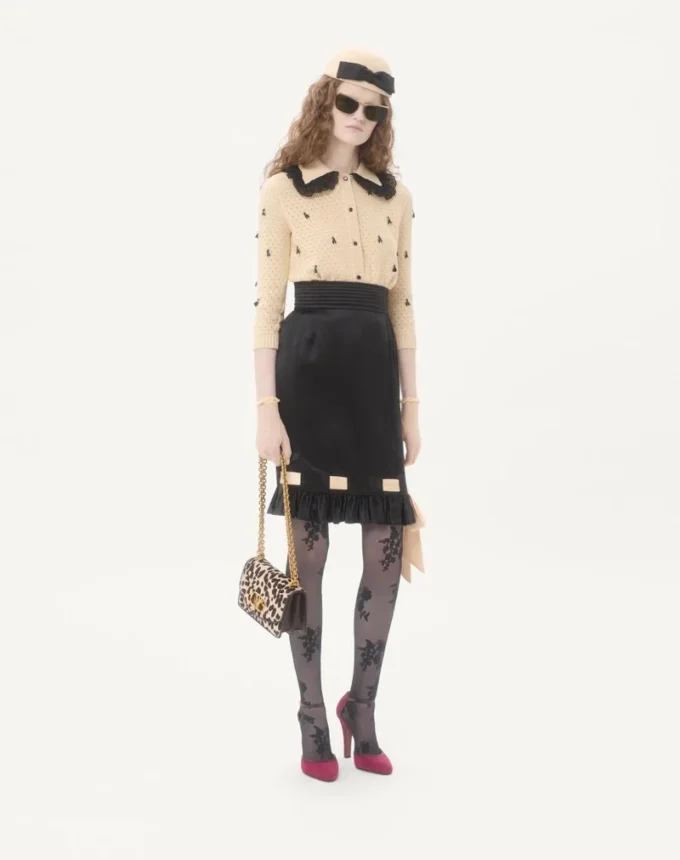 Midi-Rock aus doppeltem Satin Midi-Rock aus doppeltem Satin