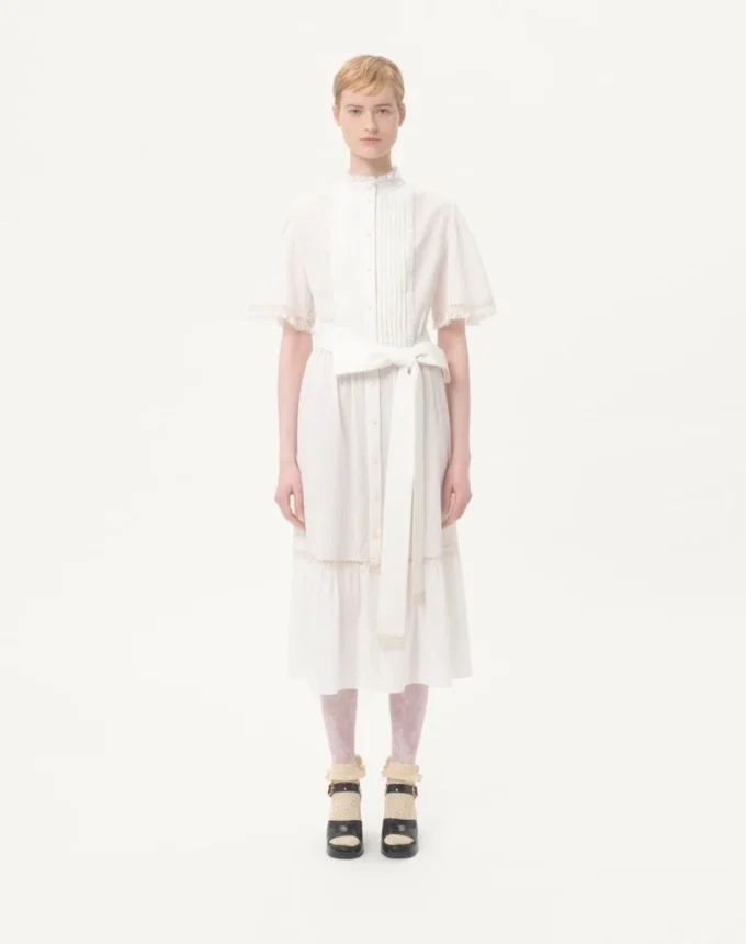 Midikleid aus Baumwoll-Musselin Midikleid aus Baumwoll-Musselin