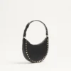 Mini Rockstud Hobo-Tasche aus genarbtem Kalbsleder Mini Rockstud Hobo-Tasche aus genarbtem Kalbsleder