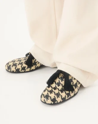 Mj Blues Derby aus gewebtem Leder mit Hahnentrittmuster Mj Blues Derby aus gewebtem Leder mit Hahnentrittmuster