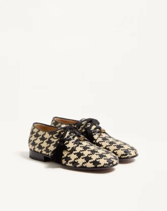 Mj Blues Derby aus gewebtem Leder mit Hahnentrittmuster Mj Blues Derby aus gewebtem Leder mit Hahnentrittmuster
