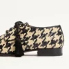 Mj Blues Derby aus gewebtem Leder mit Hahnentrittmuster