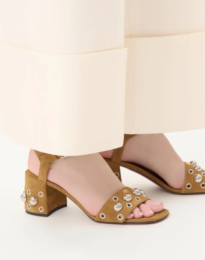 Nellcôte Crust Leder-Sandalen 60 mm Nellcôte Crust Leder-Sandalen 60 mm