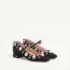 Nellcôte Mary-Jane-Pumps aus Crust-Leder 30 mm Nellcôte Mary-Jane-Pumps aus Crust-Leder 30 mm