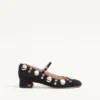 Nellcôte Mary-Jane-Pumps aus Crust-Leder 30 mm Nellcôte Mary-Jane-Pumps aus Crust-Leder 30 mm