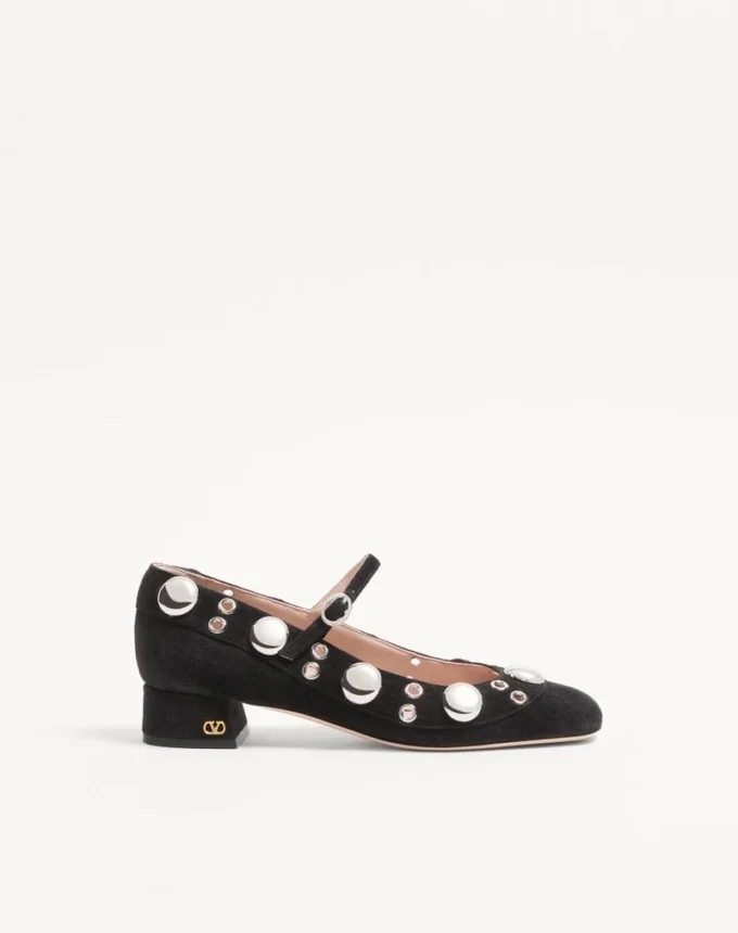 Nellcôte Mary-Jane-Pumps aus Crust-Leder 30 mm Nellcôte Mary-Jane-Pumps aus Crust-Leder 30 mm