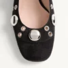 Nellcôte Mary-Jane-Pumps aus Crust-Leder 30 mm Nellcôte Mary-Jane-Pumps aus Crust-Leder 30 mm