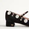 Nellcôte Mary-Jane-Pumps aus Crust-Leder 30 mm Nellcôte Mary-Jane-Pumps aus Crust-Leder 30 mm